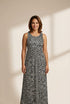 Women's Round Neck Sleeveless Polka Dot Print Dress