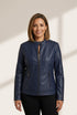Women's Stand-Up Collar Zipper PU Leather Jacket