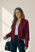 Women's Lapel Fringe Long Sleeve Coat in Coats with versatile layering silhouettes