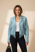 Women's Lapel Fringe Long Sleeve Coat in Coats with versatile layering silhouettes