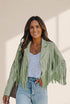 Women's Lapel Fringe Long Sleeve Coat in Coats with versatile layering silhouettes