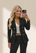 Women's Single-Breasted Blazers and High Waist Trousers Two-Piece Suit with practical styling and dependable silhouette control.