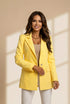 Solid Lapel Slim Single Button Long Sleeve Blazers