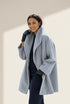 Women's Loose Solid Button Hooded Woolen Coat