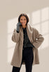 Women's Loose Solid Button Hooded Woolen Coat