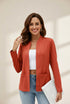 Solid Long Sleeves Pockets Open-Front Versatile Blazer