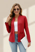 Solid Long Sleeves Pockets Open-Front Versatile Blazer