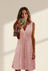 Women's Sleeveless Cotton Linen Midi Dress for Women