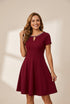 Women's Sparkling Rhinestone Round Neck Mini Homecoming Cocktail Dress