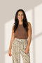 leopard drawstring pants