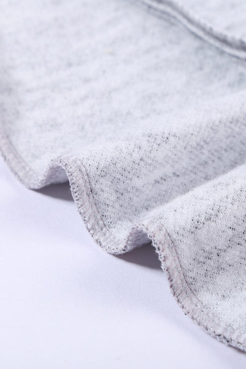 Animal Paw Print Pullover Button Hoodie - Gray - Women's Casual/Fashion Style