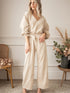 Apricot Corduroy Wide Leg Jumpsuit with Keyhole Back