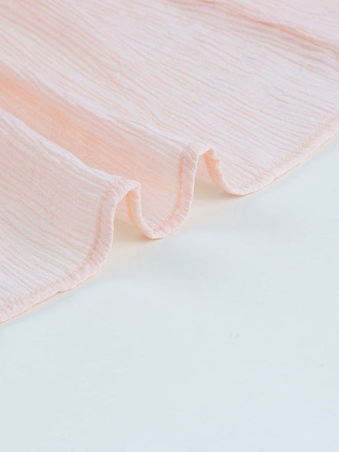 Apricot Flounce A-line Midi Dress with Smocked Waist