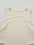 Apricot Ruched Side Ribbed Tank Top