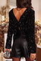 black-sequin-long-sleeve-cutout-back-top