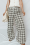plaid wide leg pants