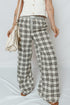 plaid wide leg pants