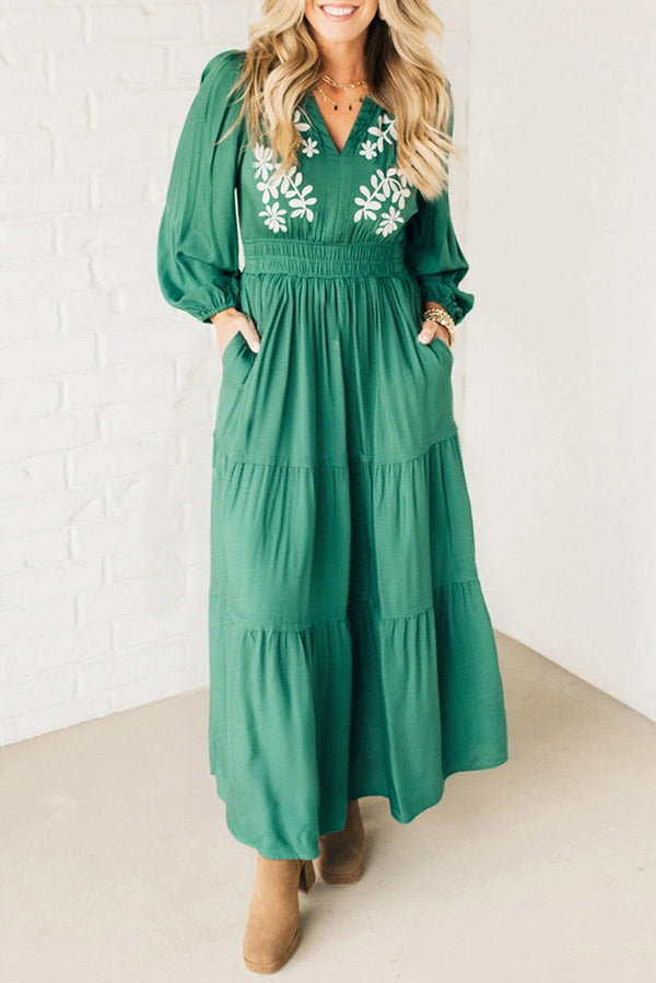long sleeve maxi dress