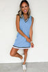 v neck sleeveless mini dress