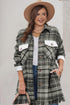 plus size plaid coat