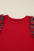 red plus size top