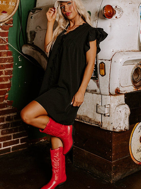 womens-dresses-v-neck-button-up-all-match-fashion-mini-dress