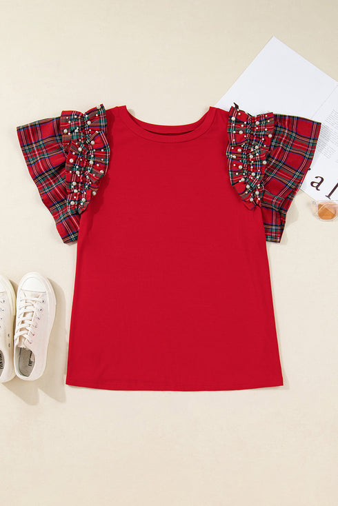 red plus size top