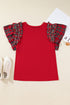 red plus size top