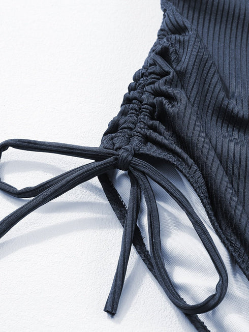 navy-blue-ribbed-drawstring-sides-cutout-one-piece-swimsuit