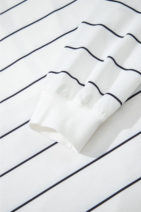 striped print pullover