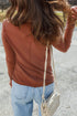 solid color long sleeve top
