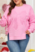 pink plus size sweatshirt