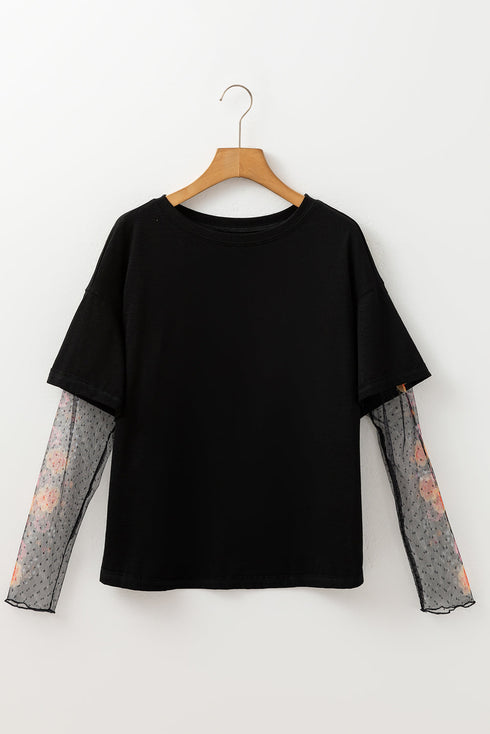 long sleeve patchwork top