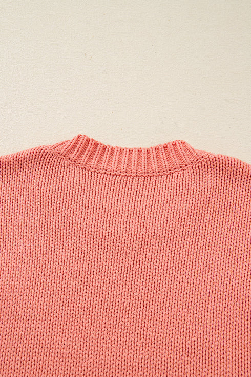 pumpkin embroidered sweater