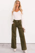 Jungle Green Henley Wide Leg Mica Denim Jeans