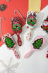 Pink Holiday Fashion Print Sequin Christmas Tree Patched Air Cushion Comb