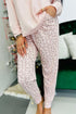 Pink SANTA BABY Graphic Top Allover Printed Pants 2pcs Lounge Set