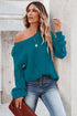 blue knit sweater
