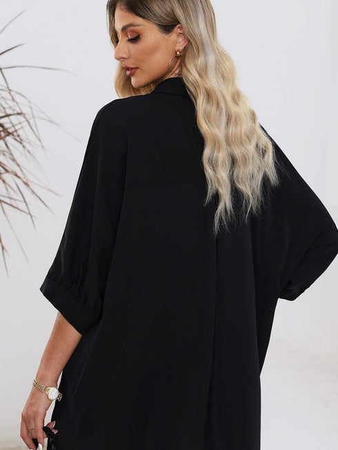 womens-blouses-satin-commute-solid-color-v-neck-long-sleeved-blouse