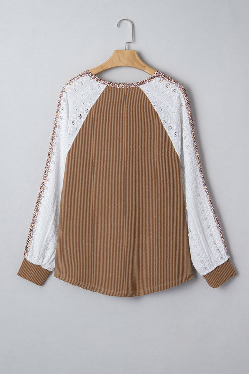 color block long sleeve top