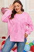 pink plus size sweatshirt