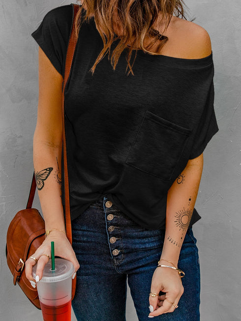 v-neck-skull-print-loose-short-sleeve-t-shirt