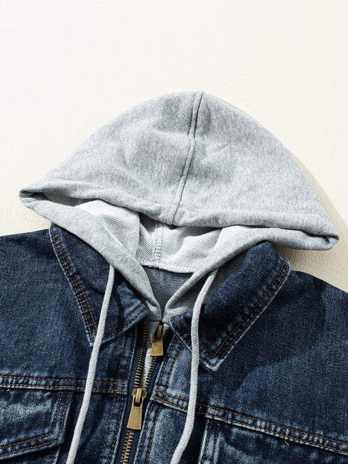 dark-blue-fake-two-piece-hooded-zip-up-denim-jacket