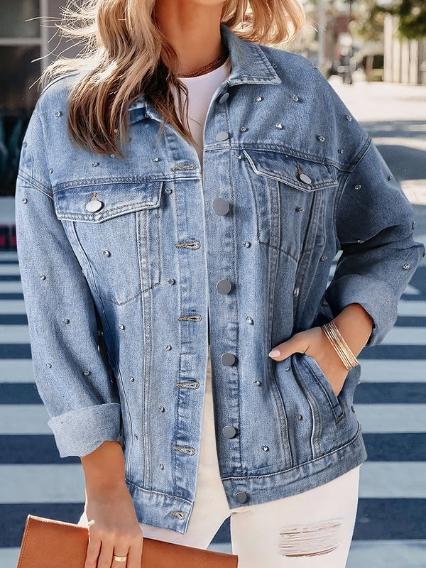 womens-jackets-long-sleeve-lapel-pocket-ripped-denim-jacket