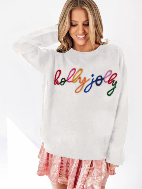 white-holly-jolly-round-neck-casual-sweater