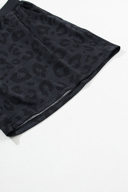 gray-printed-leopard-long-sleeve-satin-tie-shorts-two-piece-set