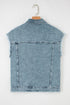frayed denim vest