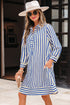 blue stripe dress