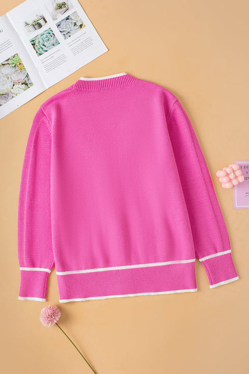 womens hot pink cardigan