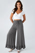 ruffled wide leg pants